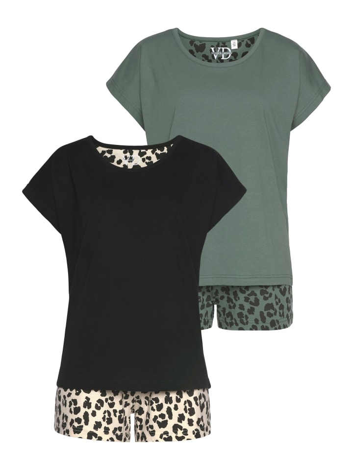 VIVANCE DREAMS Shorty in ecru-schwarz-gemustert schwarz-gemustert günstig kaufen 32/34