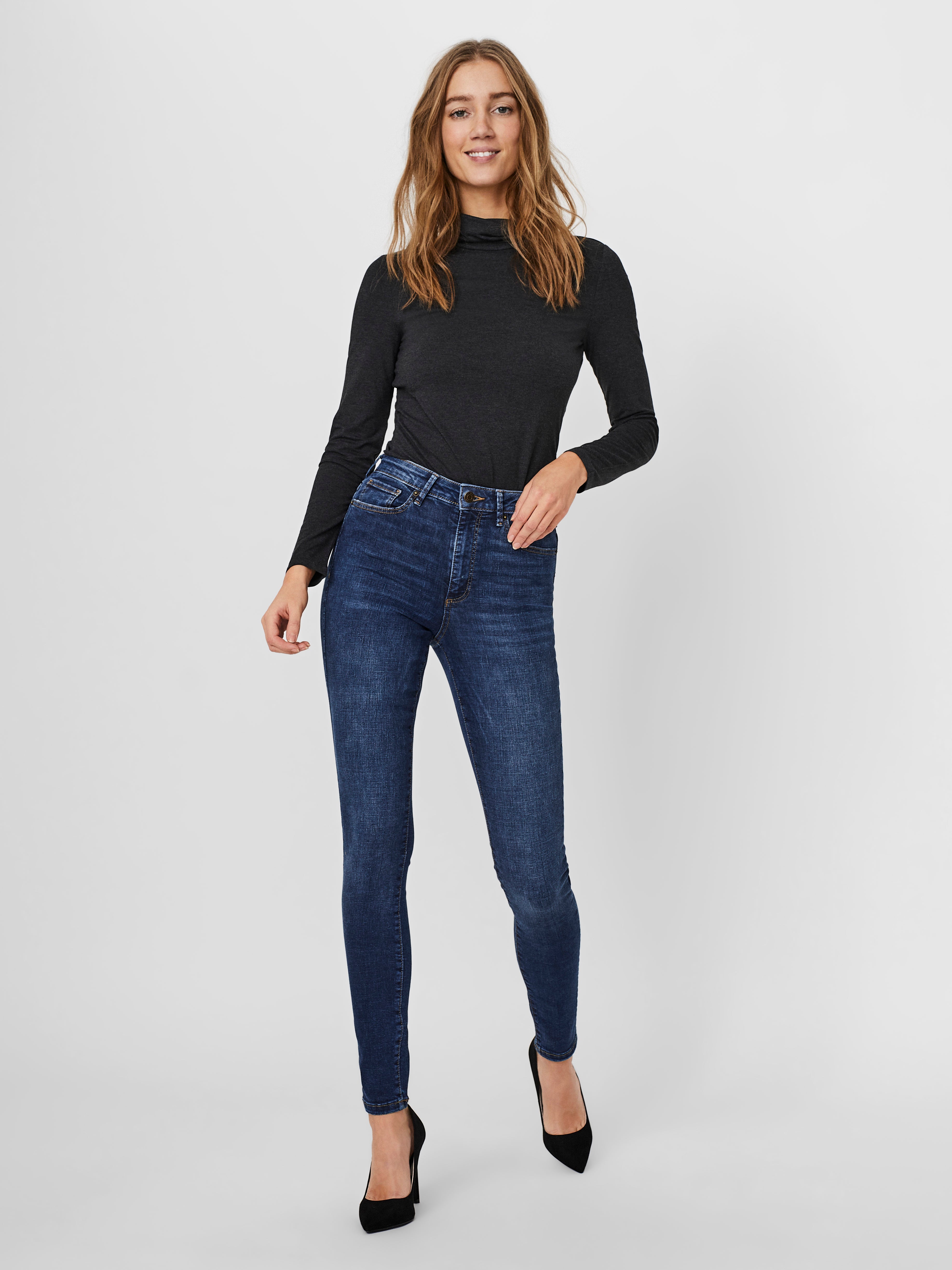 VMSOPHIA Hohe Taille Skinny Fit Jeans
