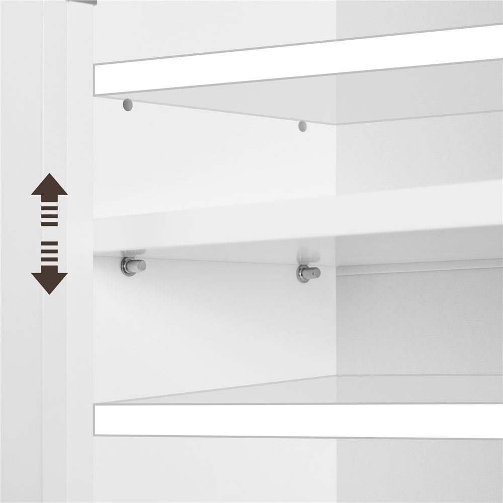 Yaheetech Badkommode, Badezimmerschrank Unterschrank Badschrank, Weiß