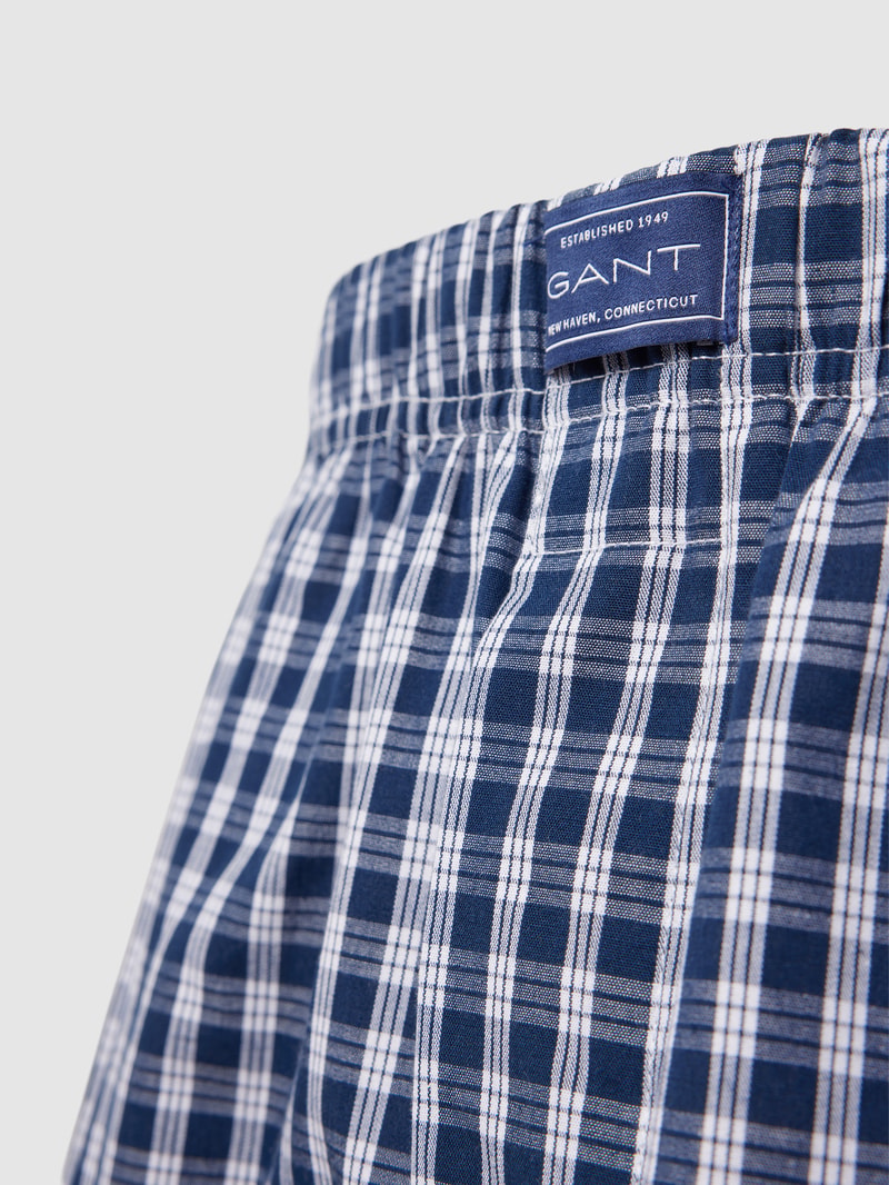 Boxershorts mit Karomuster in marineblau