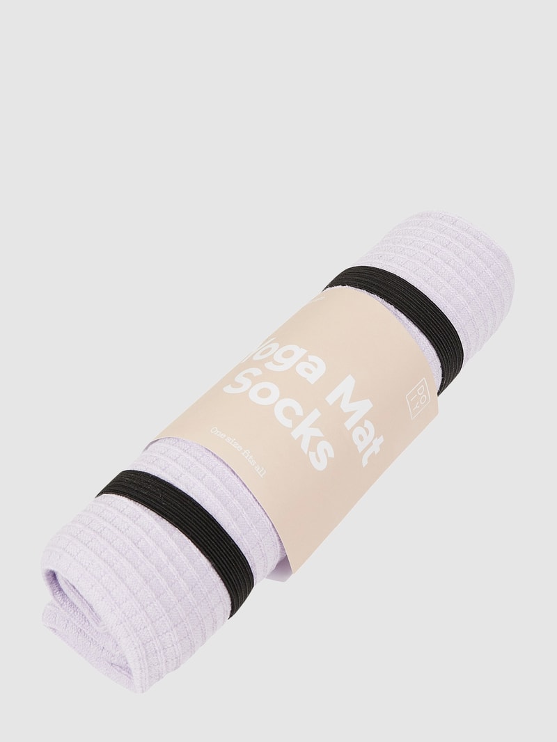 Socken mit Webstruktur in lila