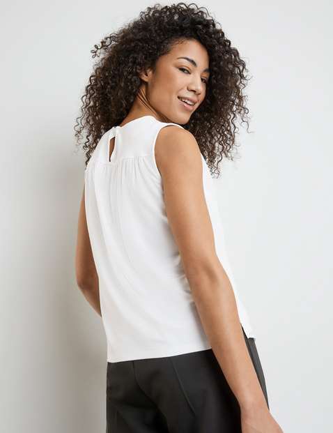 Blusentop mit Chiffon-Layer