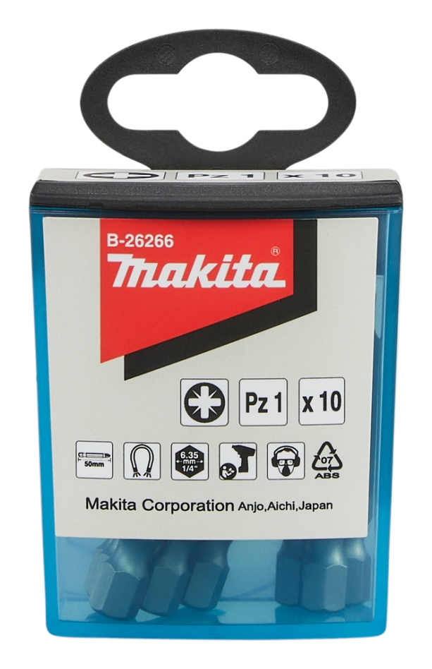 Șurubelniță Makita Accessories B-26266 PZ1 x 50 mm, 10 bucăți