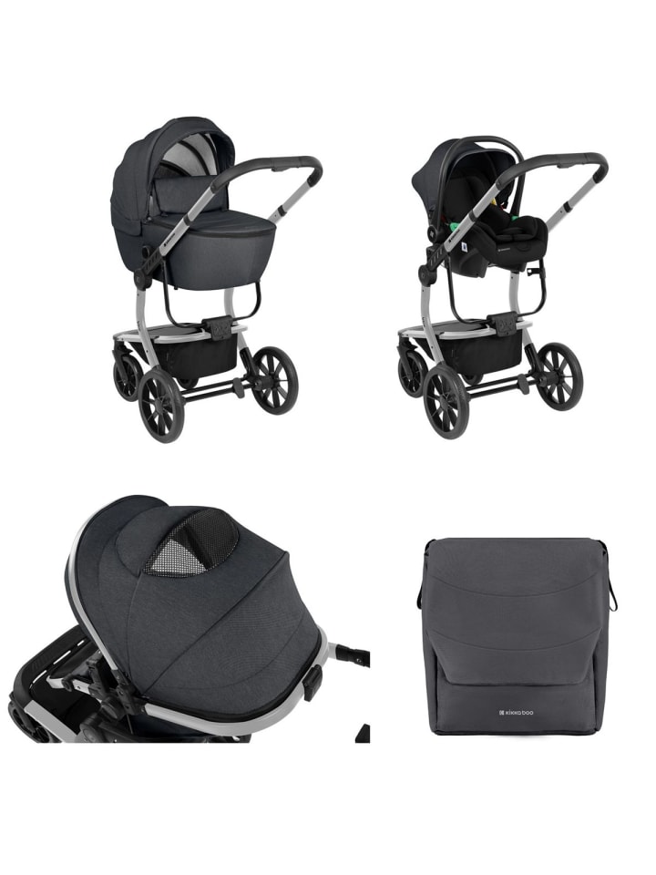 Kikkaboo Kombikinderwagen Irene 3 in 1 in grau günstig kaufen onesize