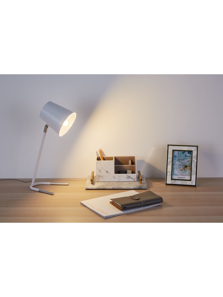 Pauleen True Ally Schreibtischleuchte max20W E14 Weiß/Silber günstig kaufen onesize