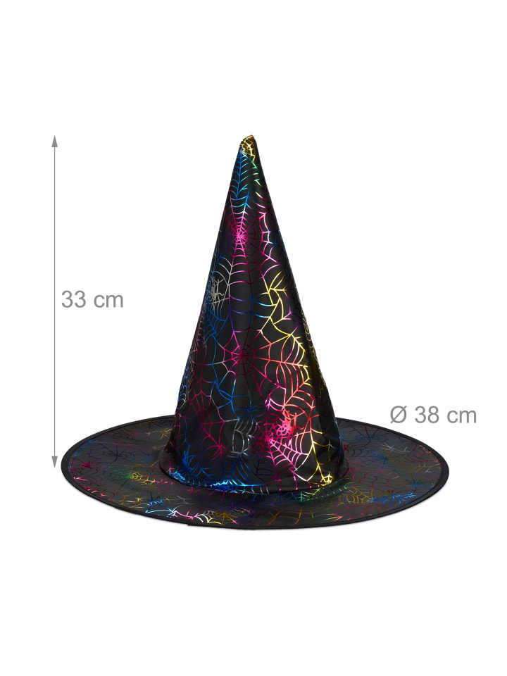 relaxdays 6 x Hexenhut in Schwarz/ Bunt günstig kaufen onesize