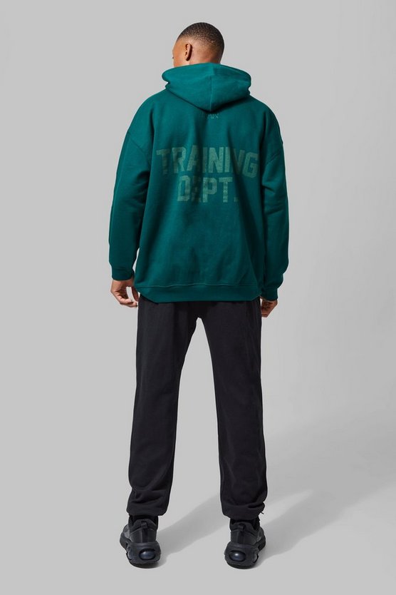 Man Active Oversize Hoodie mit Training Dept Print