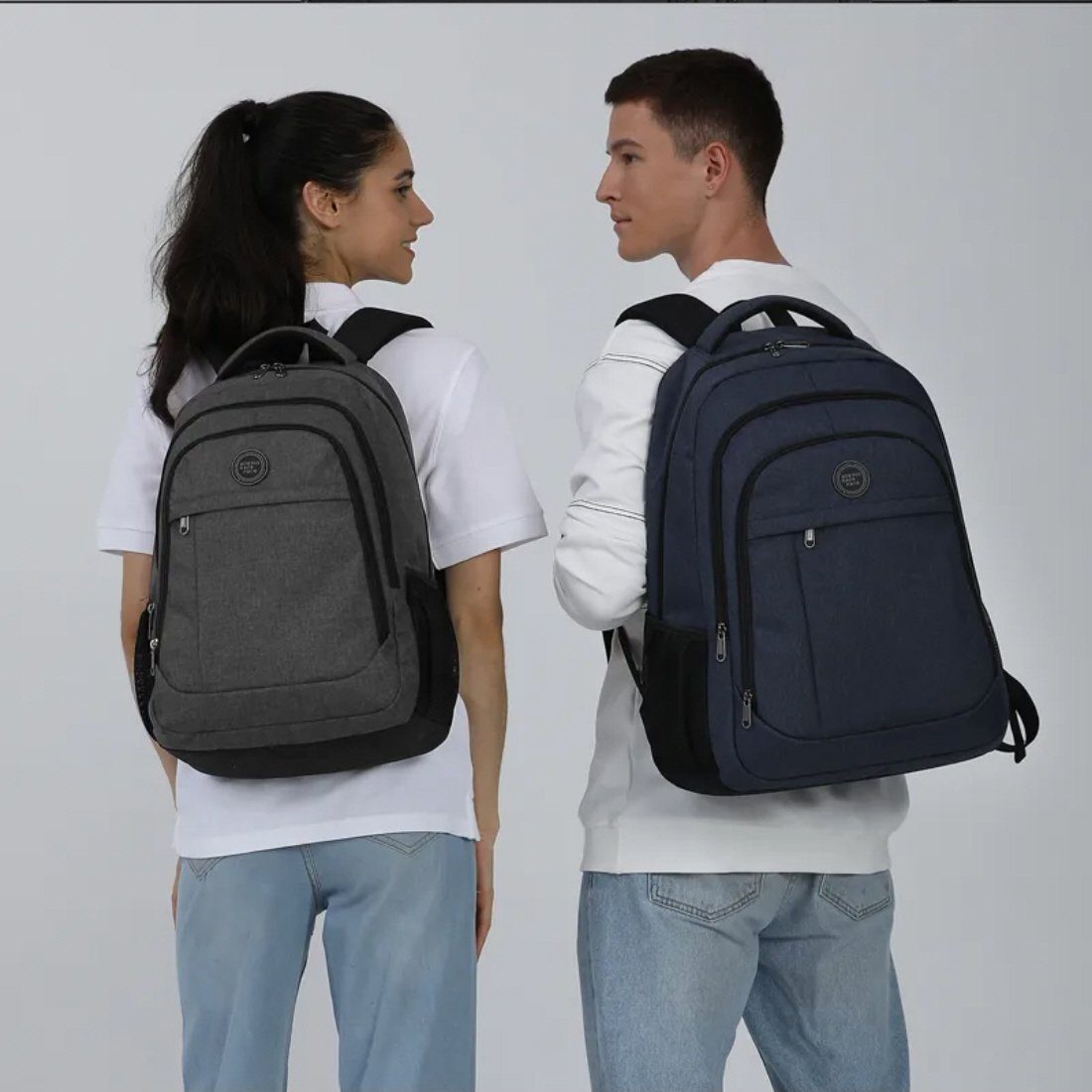 Aoking Freizeitrucksack Rucksack Schulrucksack Sportrucksack Laptoprucksack Reiserucksack (Schwarz), Rucksack (15 Zoll Laptopfach) Freizeit Reise Sport Arbeit Schule Uni