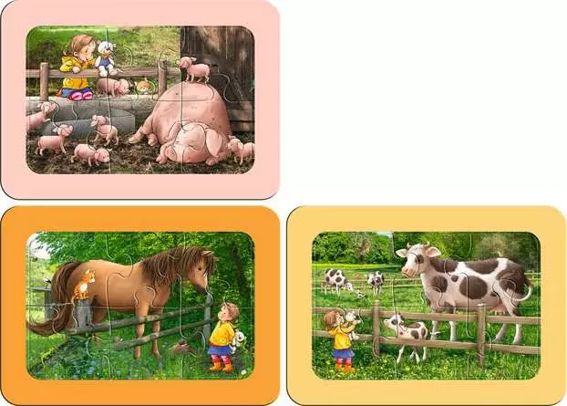 Kinderpuzzle ab 2.5 Jahren - Lotta auf dem Bauernhof - 6 Teile