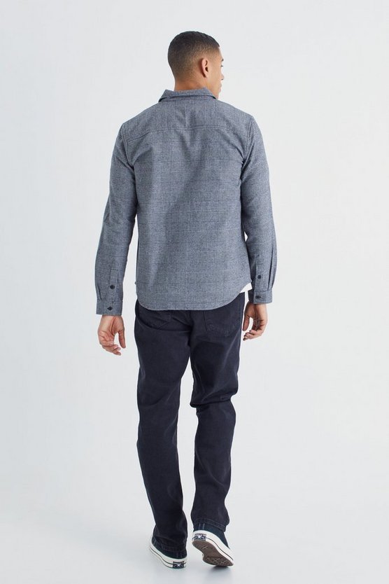 Long Sleeve Check Zip Overshirt