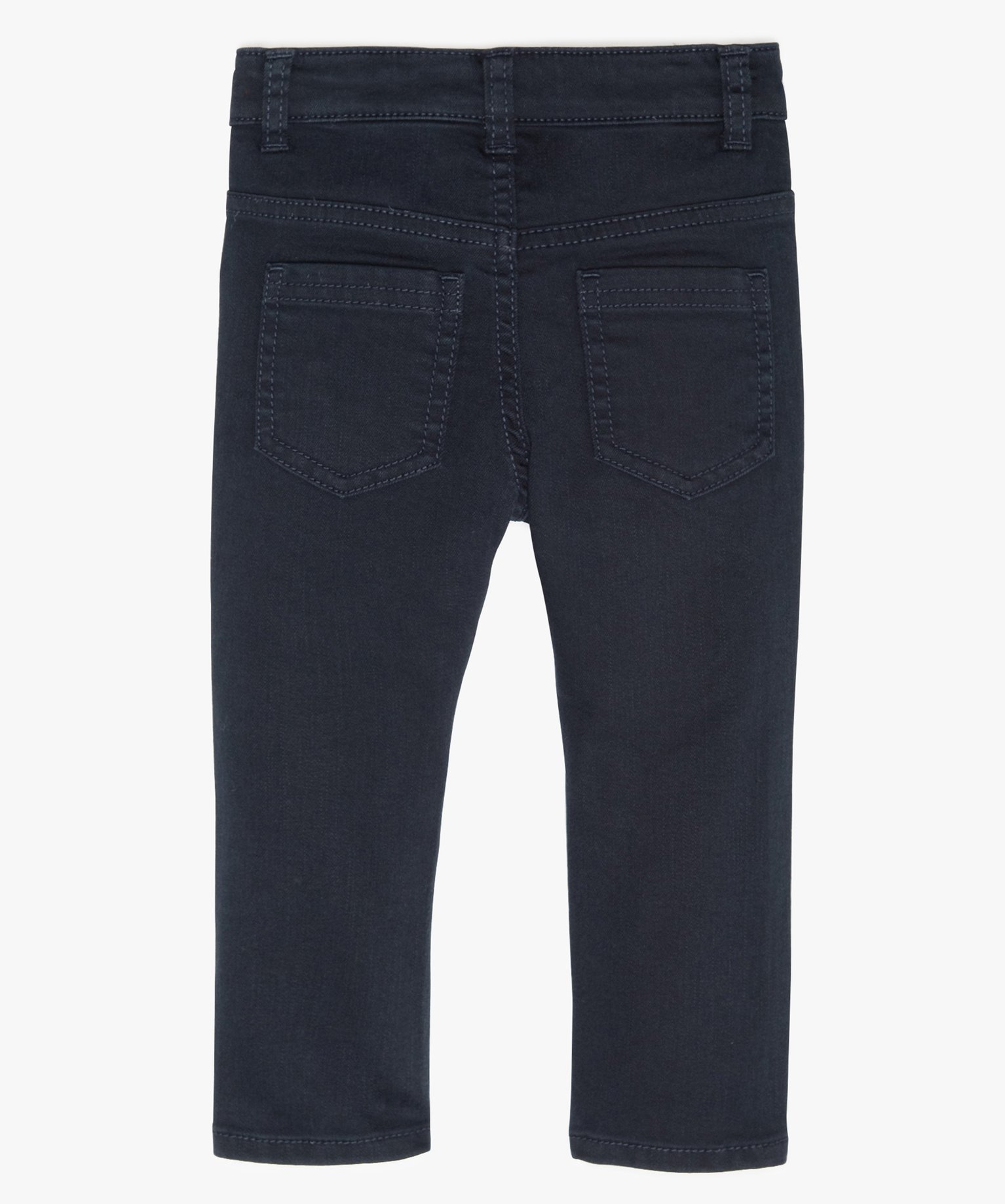 Pantalon bébé Garçon coupe slim en toile extensible marine | GEMO