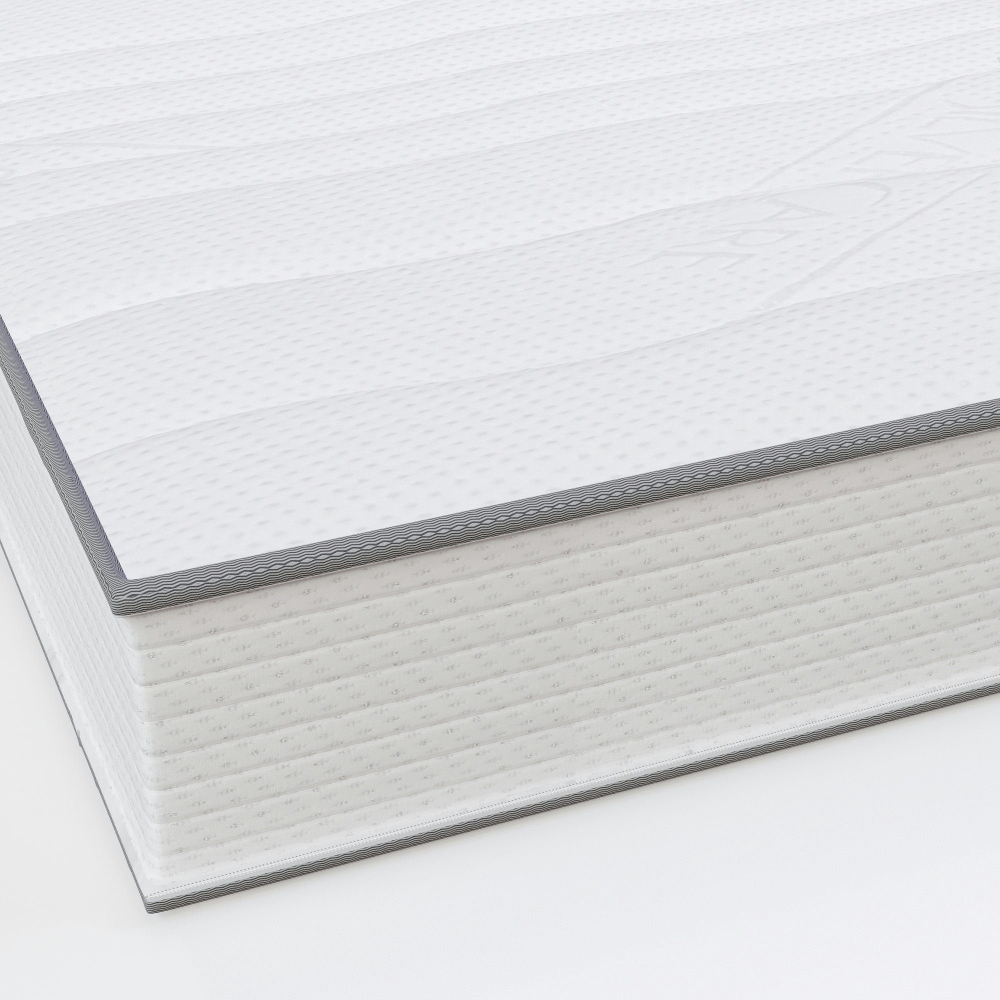 Taschenfederkernmatratze MEDIC SILVER, MSS e.K., 24 cm hoch, 120 x 200 cm, H2, H3, H4, H5, H5-XL, Silvercare Bezug, Antibakterielle Silberfäden, 4 Wendegriffe, 527 Federn, Federkernmatratze