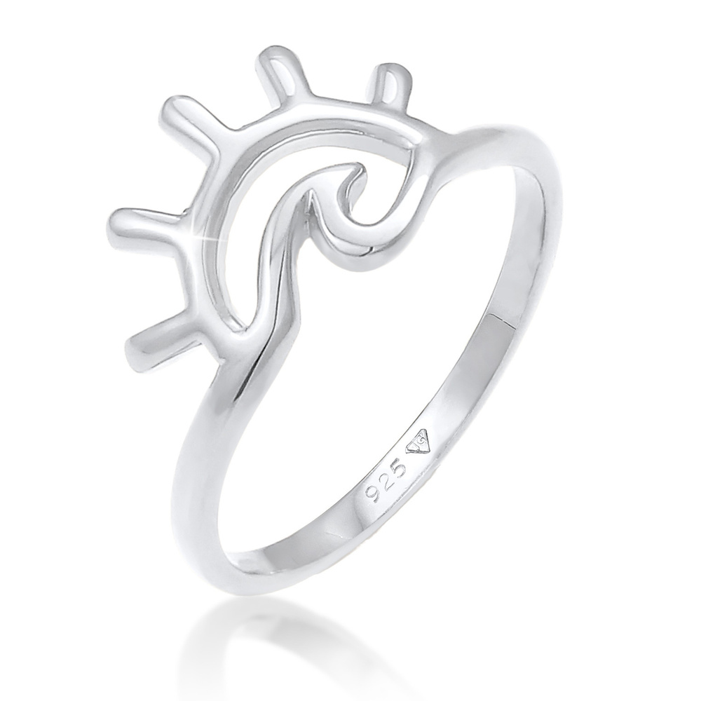 Elli Elli Bague Blogueuse des tendances estivales des vagues de la mer au lever du sol Bague