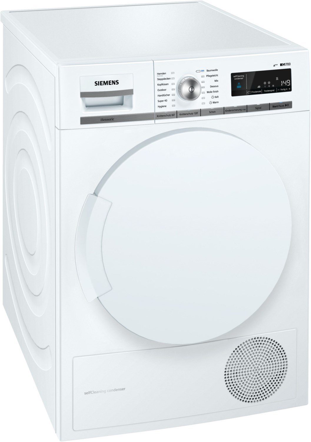 SIEMENS Wärmepumpentrockner WT44W5W0 - Wärmepumpentrockner - weiß