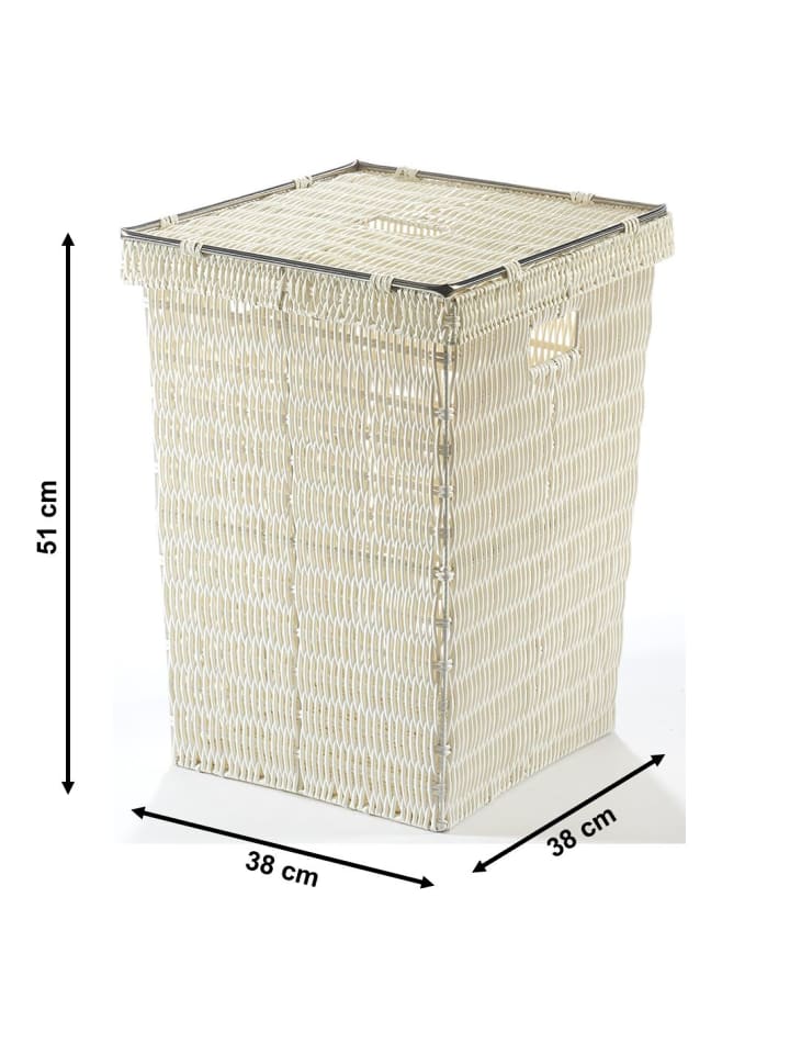 kobolo Wäschekorb WHITEWASHBIN in Weiß günstig kaufen onesize