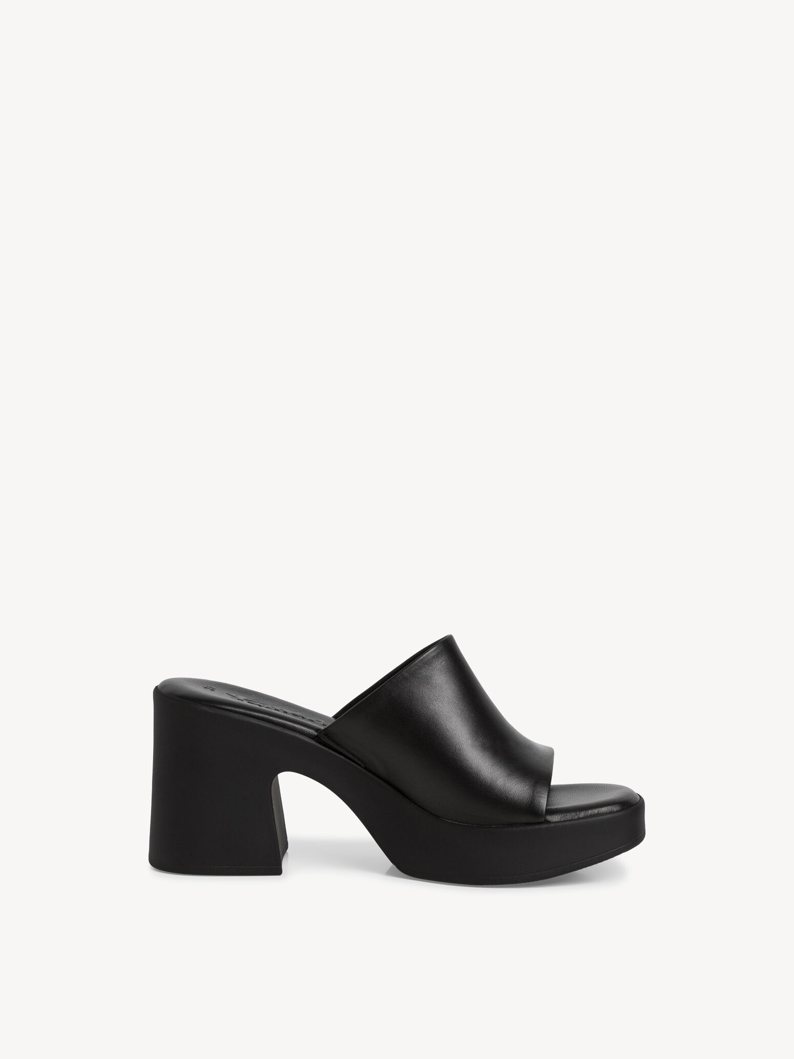 Mule en cuir - noir