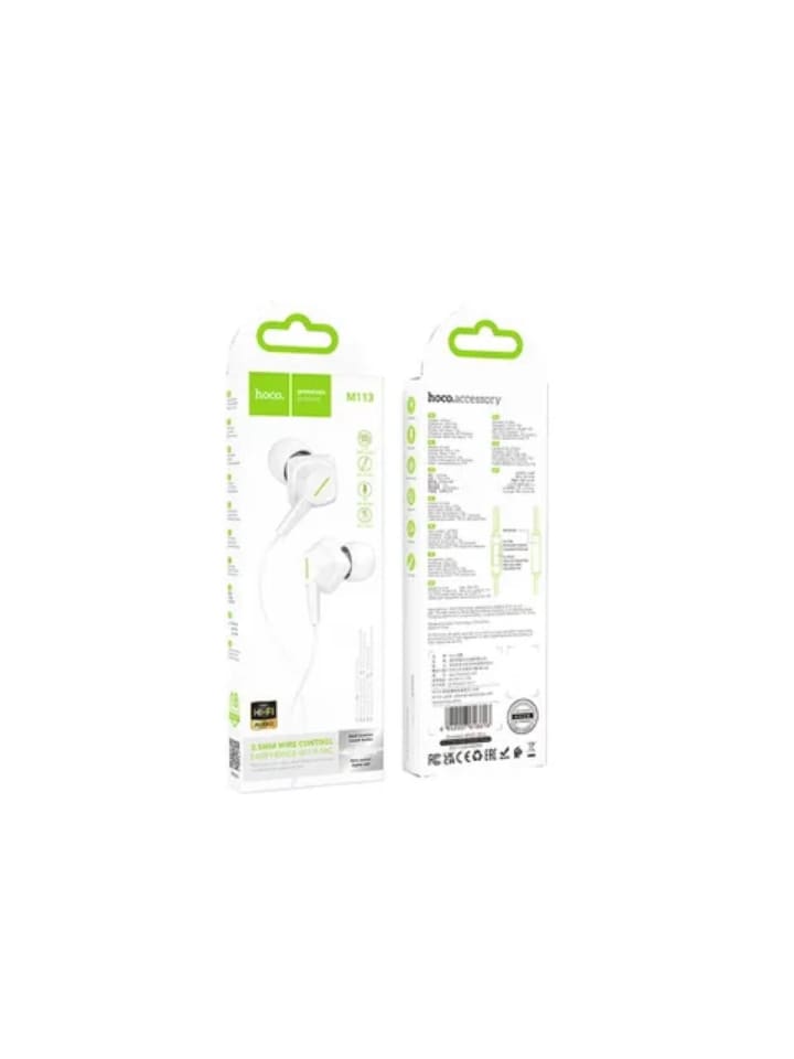 HOCO Kabelgebundene In-Ear Kopfhörer mit Mikrofon  iPhone 1,2 m in Weiß günstig kaufen 100 cm