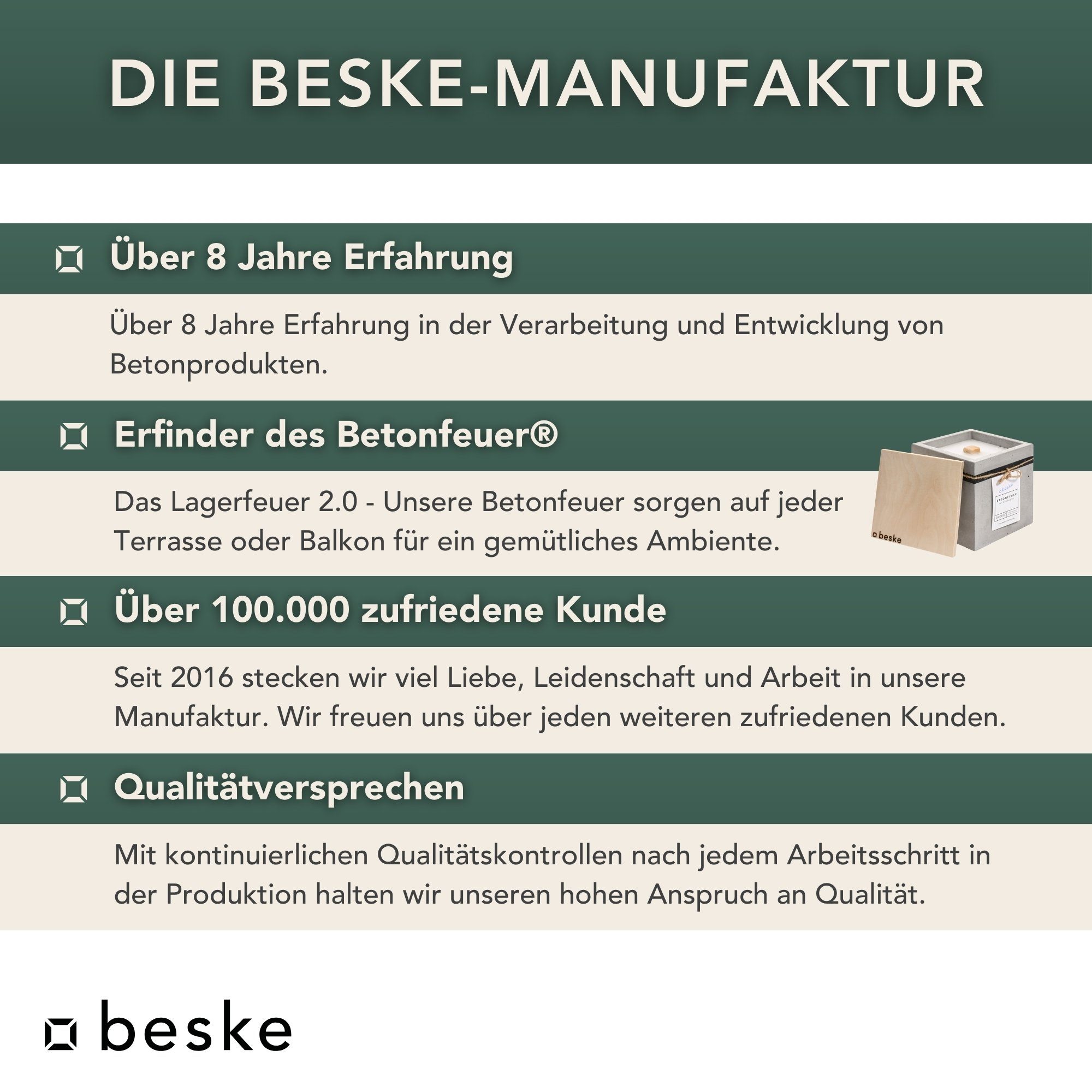 beske Dekokamin Ethanolfeuer 'Koro', Ø20cm