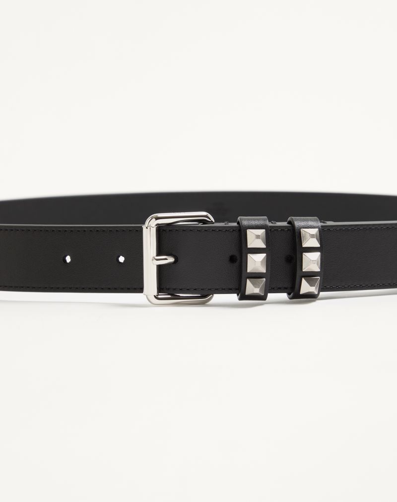 Cinto Valentino Garavani Flaneuse em couro de bezerro brilhante 30 mm