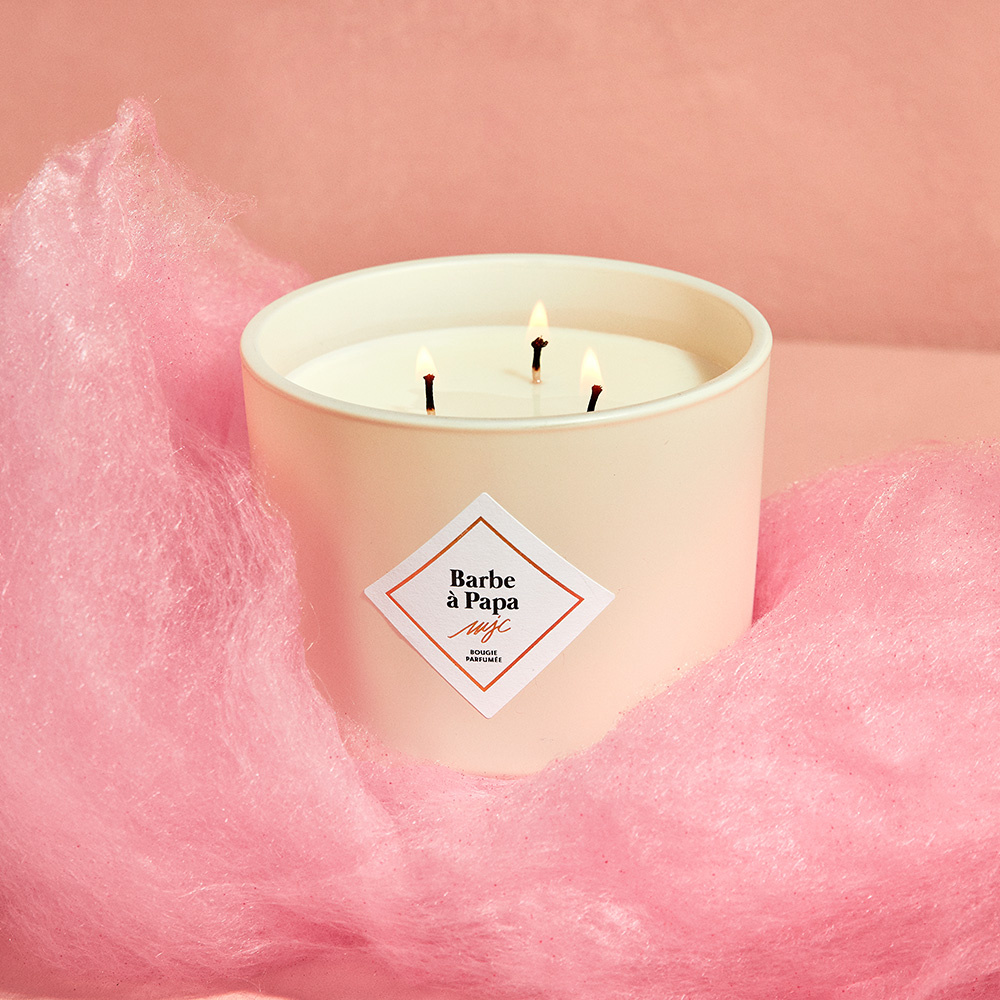 my jolie candle Bougie barbe à papa Bougie