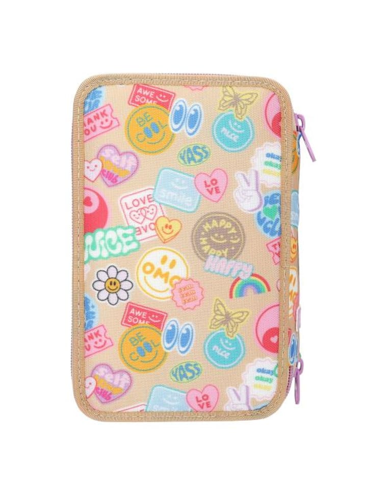 Depesche 3-Fach Federtasche GIRL POWER inkl. Stifte TOPModel 7,5 x 13 x 20 cm in bunt günstig kaufen onesize