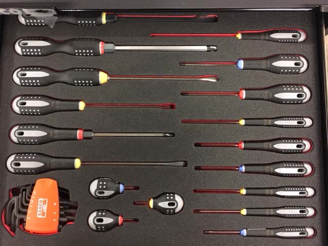 Cărucior scule Bahco 1477K7BLACK-FULL4, negru, 190 piese