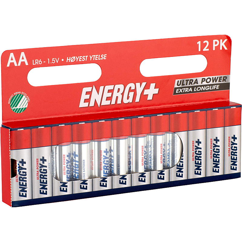 Energy Batteri AA 12-pk, ultra power, Energy