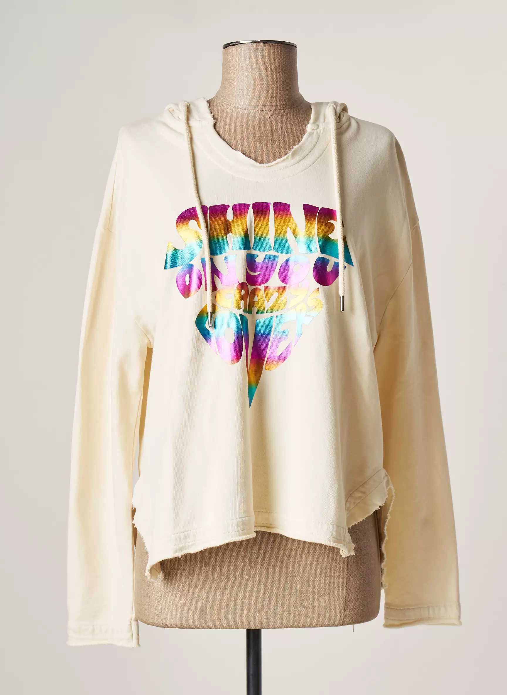 Five Sweat Capuche Femme couleur beige