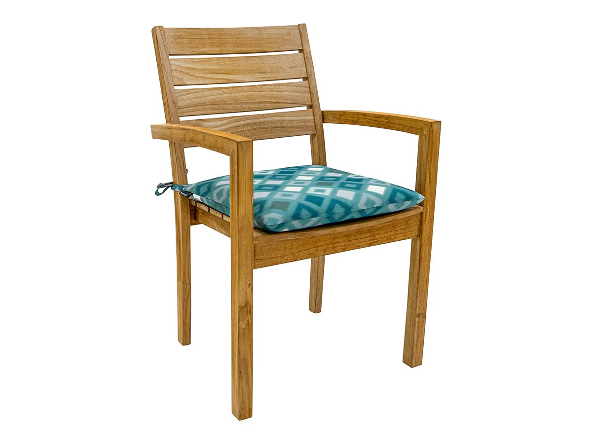 Madison Grids Sea Blue 46 x 46 Sitzkissen