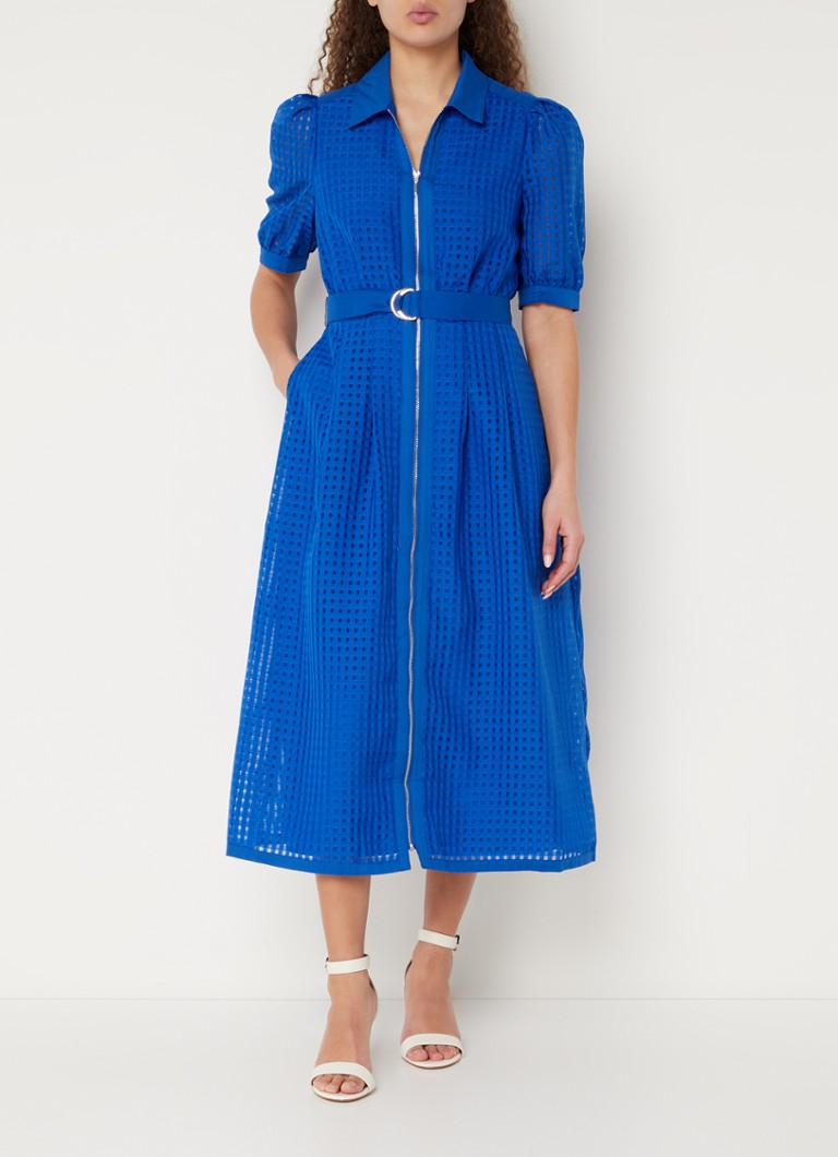 Vestido midi Carey de Phase Eight con mangas abullonadas y bolsillos laterales.