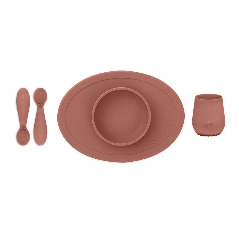 Coffret repas antidérapant first food rouge ancien ezpz