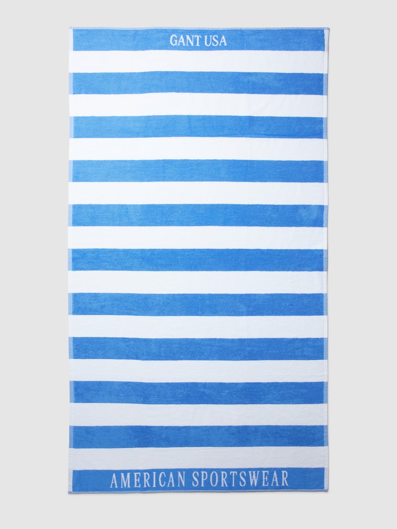 Handtuch mit Label-Detail in blau