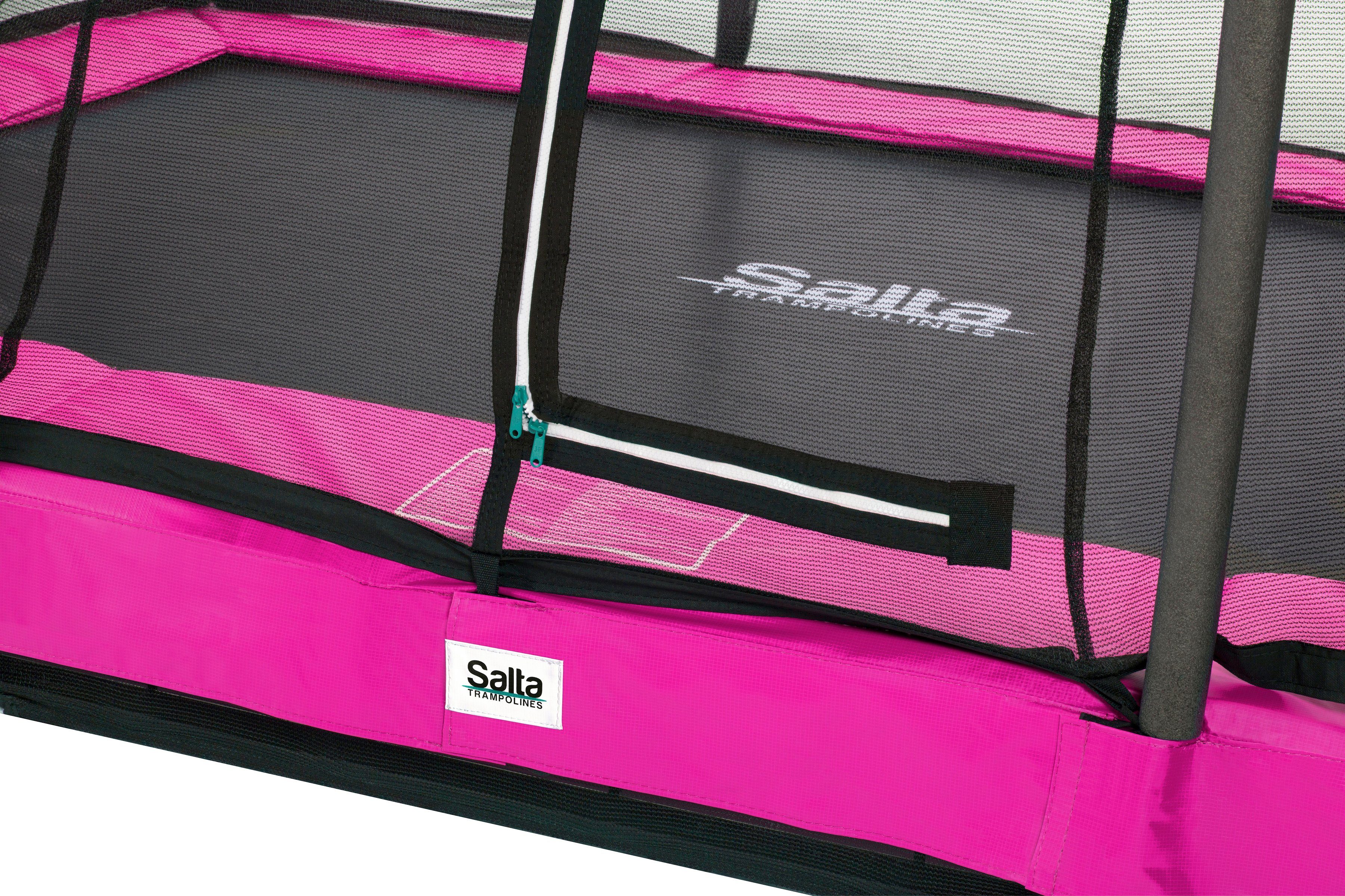 Salta Gartentrampolin Comfort Edition Ground, Schutzrand pink