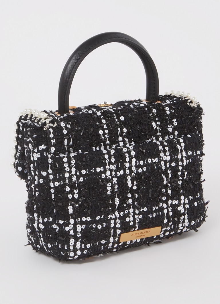 Kurt Geiger  Kensington Mini handtas met tweed-look en afneembare schouderriem