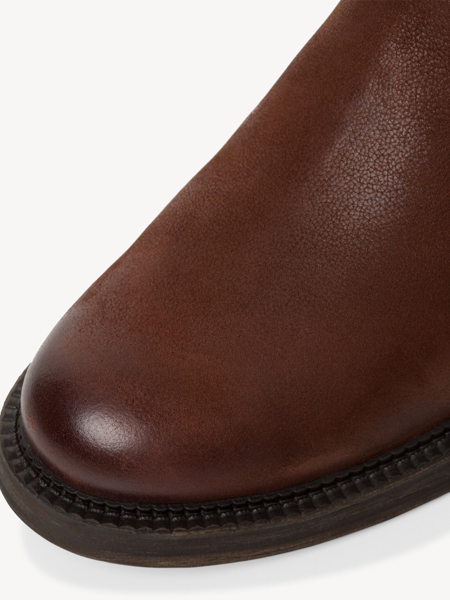 Bottine Chelsea en cuir - marron