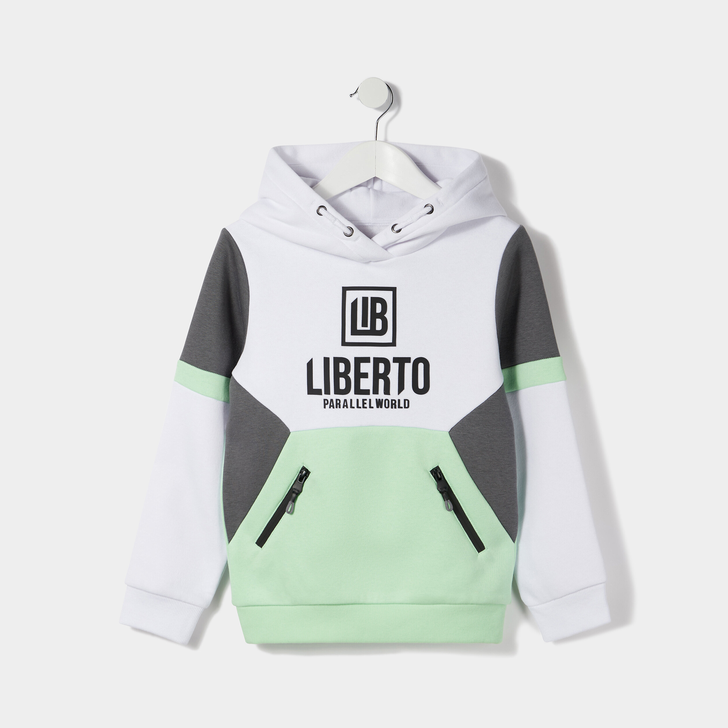 Sweat à capuche hoodie Liberto blanc garçon | La Halle
