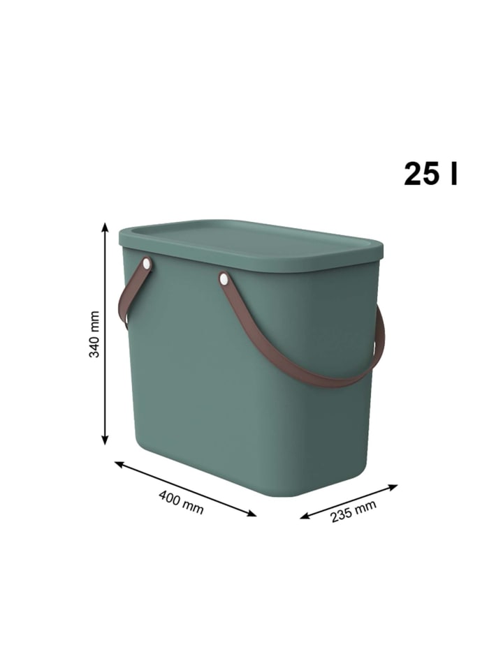 Rotho Albula Aufbewahrungsbox 25l mit Deckel in Mistletoe grün günstig kaufen onesize