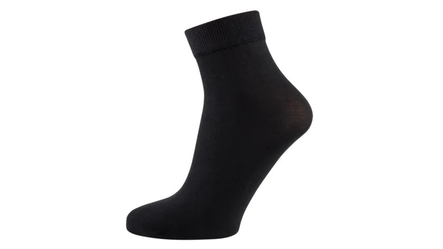 NUR DIE Damen Söckchen Cotton Sensation 60 DEN schwarz