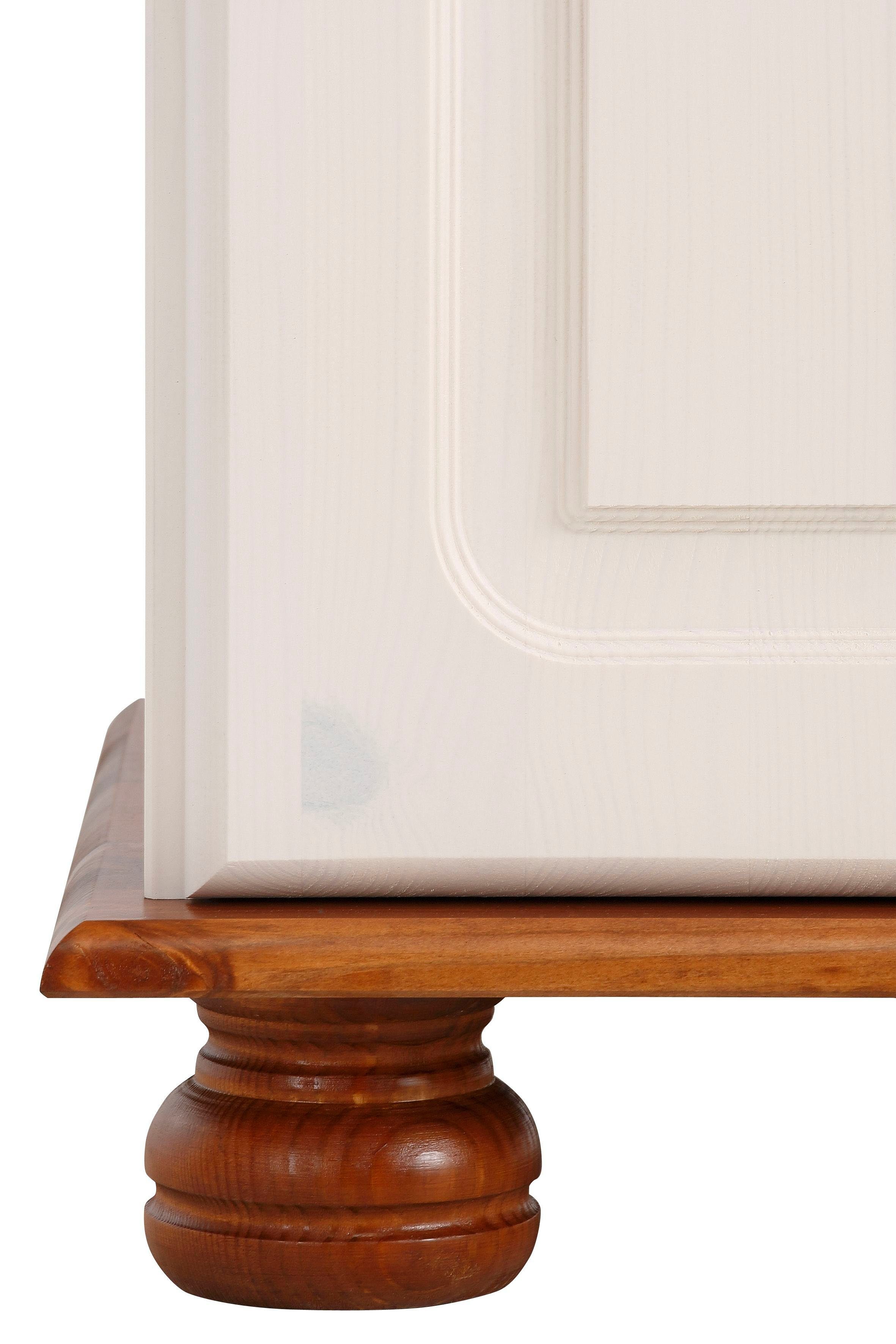 Home affaire Sideboard Mette, mit gefrästen, kugelförmigen Füßen, Breite 80 cm