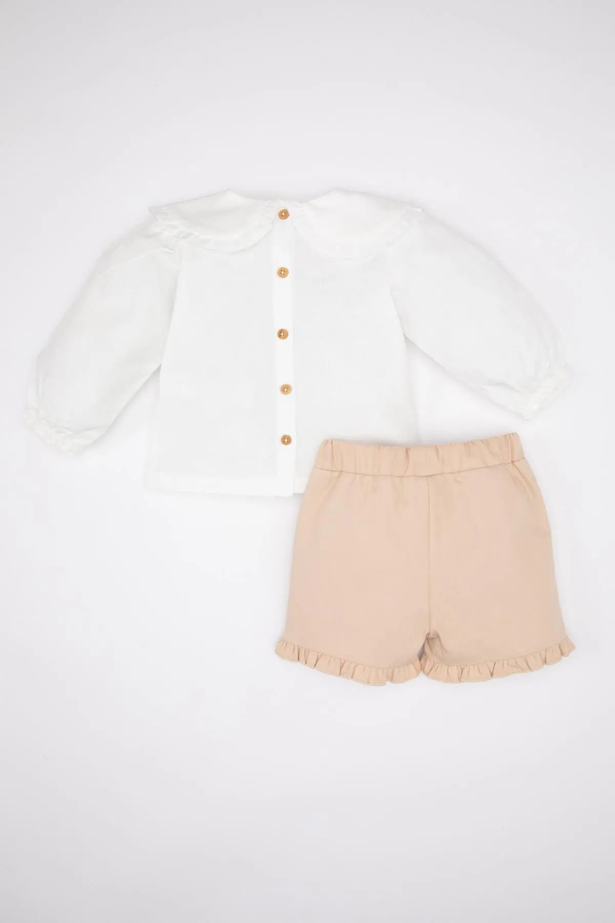DeFacto  Mädchen Baby Twill Bluse Shorts Socken 3-teiliges Set B9465a524sp