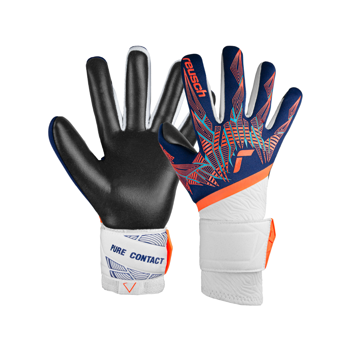 Reusch Pure Contact Gold TW-Handschuhe Blau Orange Schwarz F4848