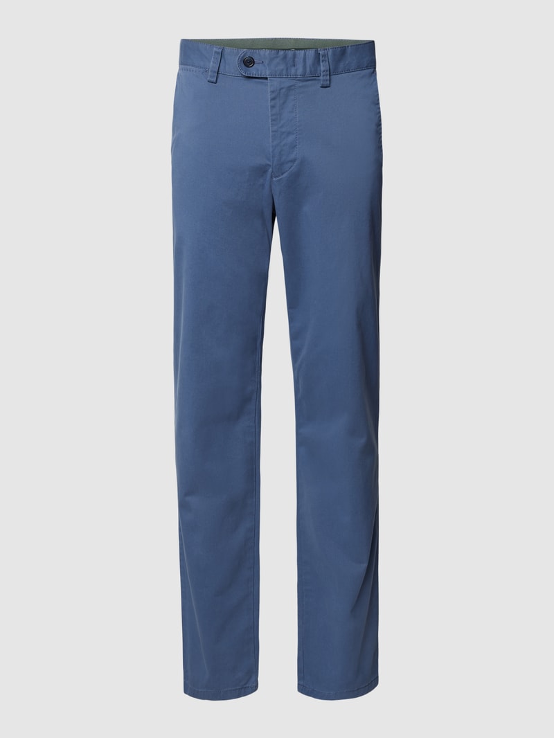 Chino mit französischen Eingrifftaschen in bleu