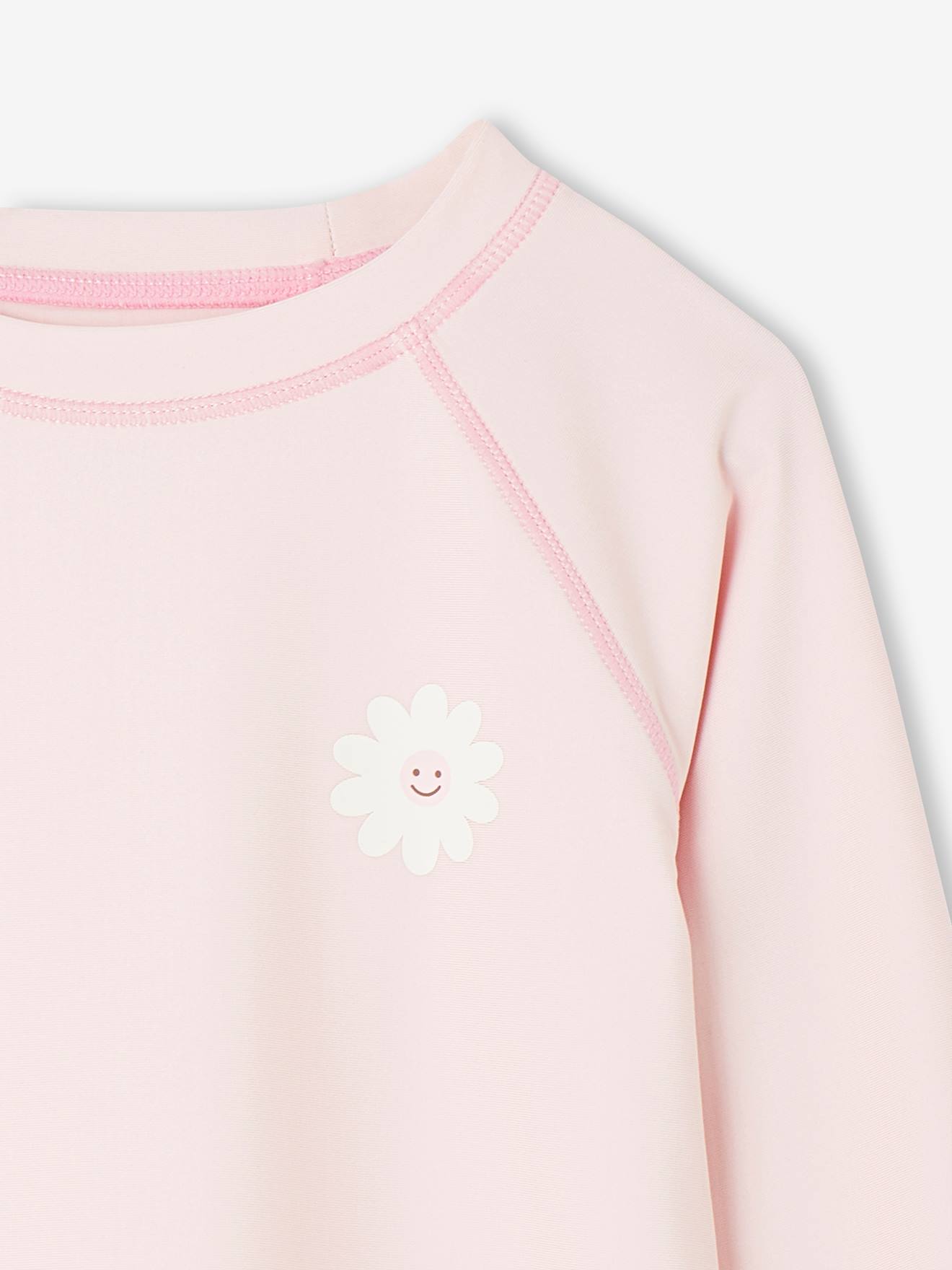 Vertbaudet Mädchen Badeshirt mit UV-Schutz Oeko-Tex - rosa bedruckt