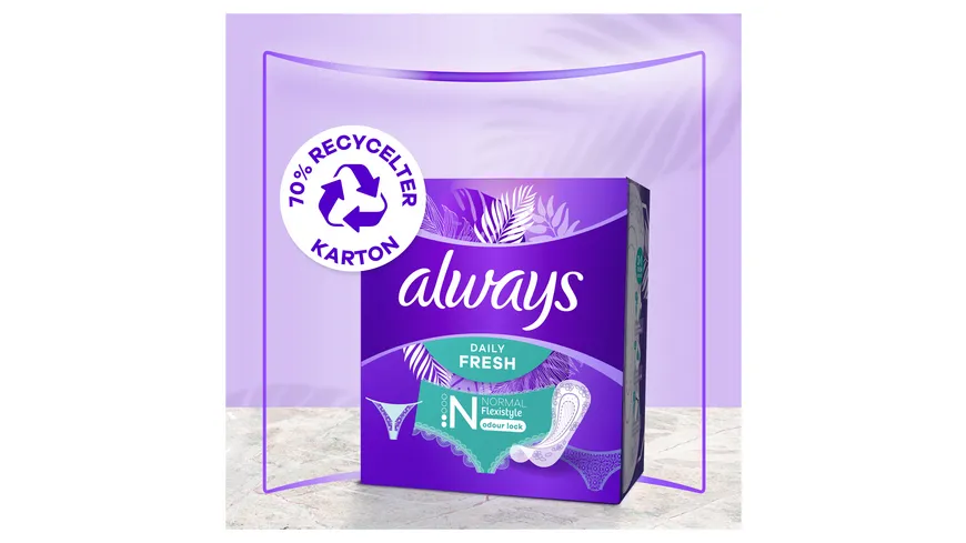 Always DAILY Slipeinlagen Fresh Flexistyle Normal mit Frischeduft BigPack 54 Stück