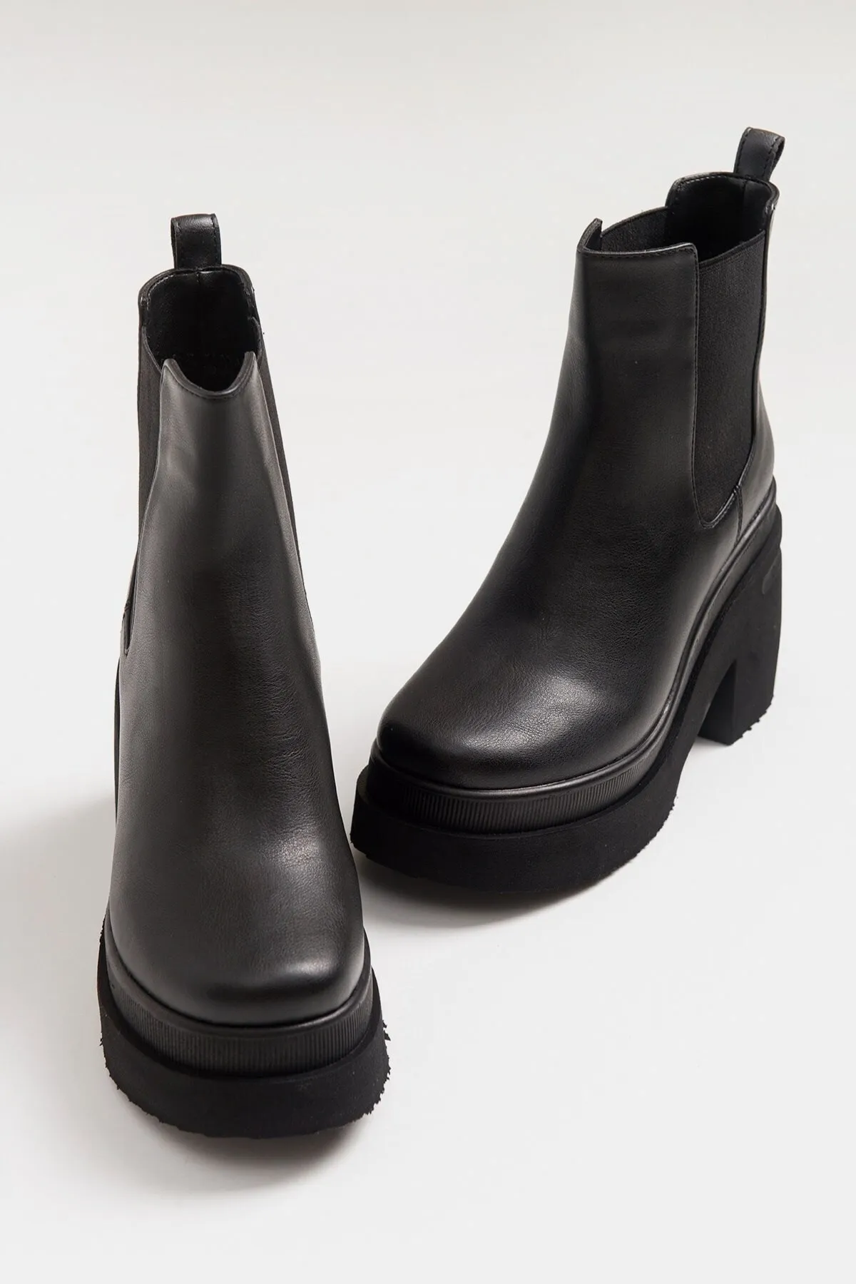 LuviShoes  Emma Black Skin Damenstiefel
