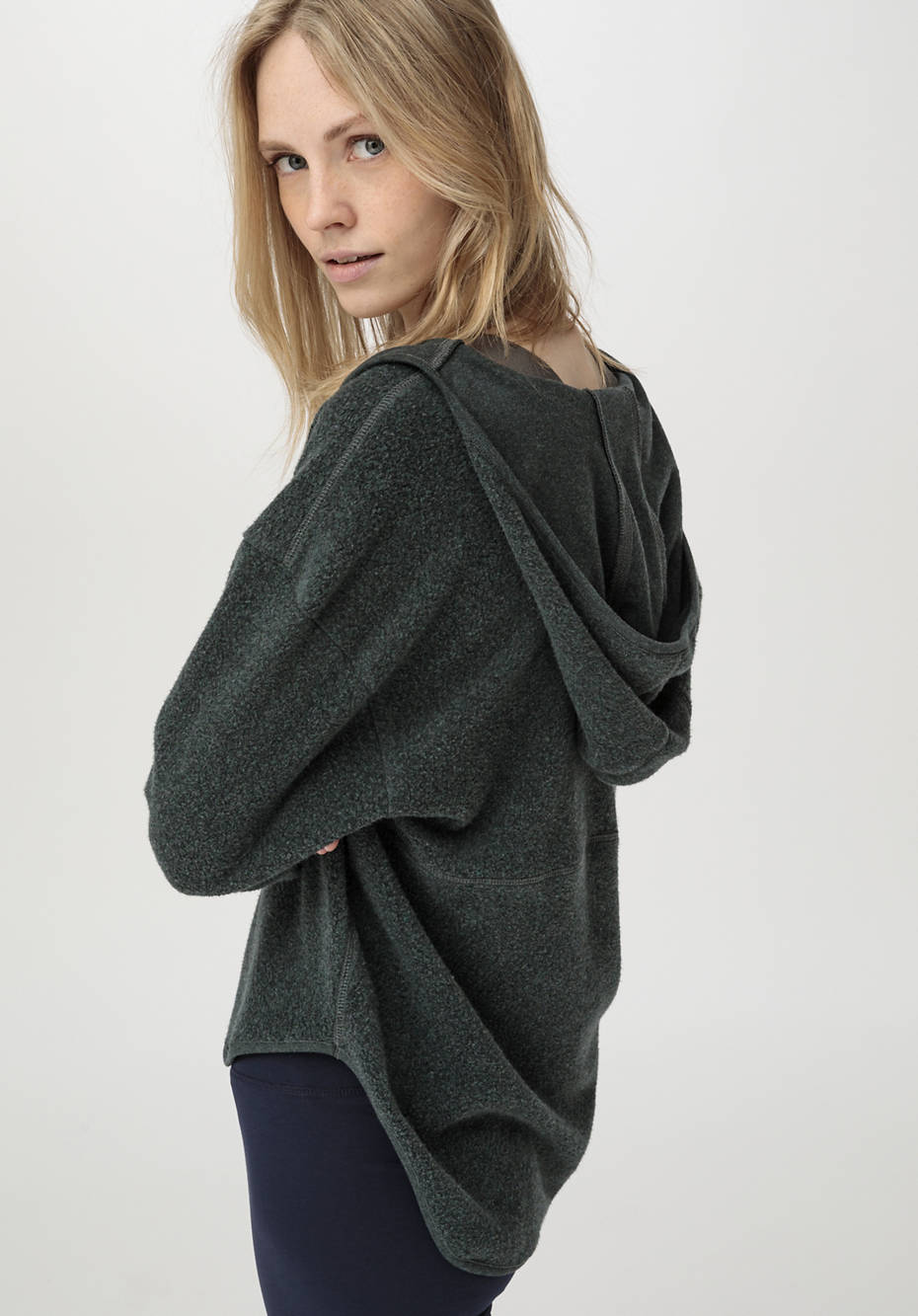 Fleece-Hoodie aus reiner Bio-Baumwolle