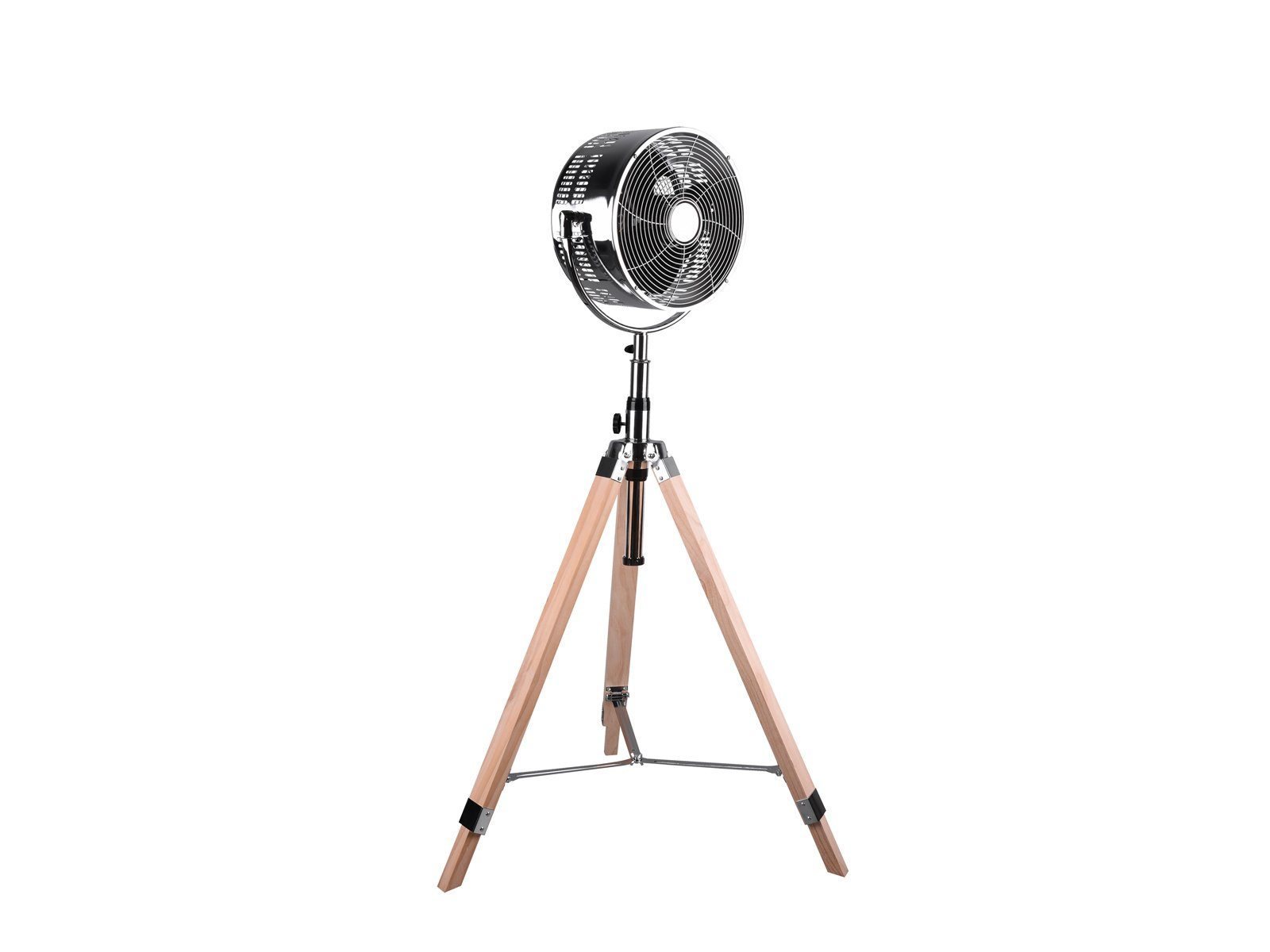 TRIO Standventilator, Großer Design Raum-Lüfter Windmaschine Zimmer-Ventilator, Holz-Beine