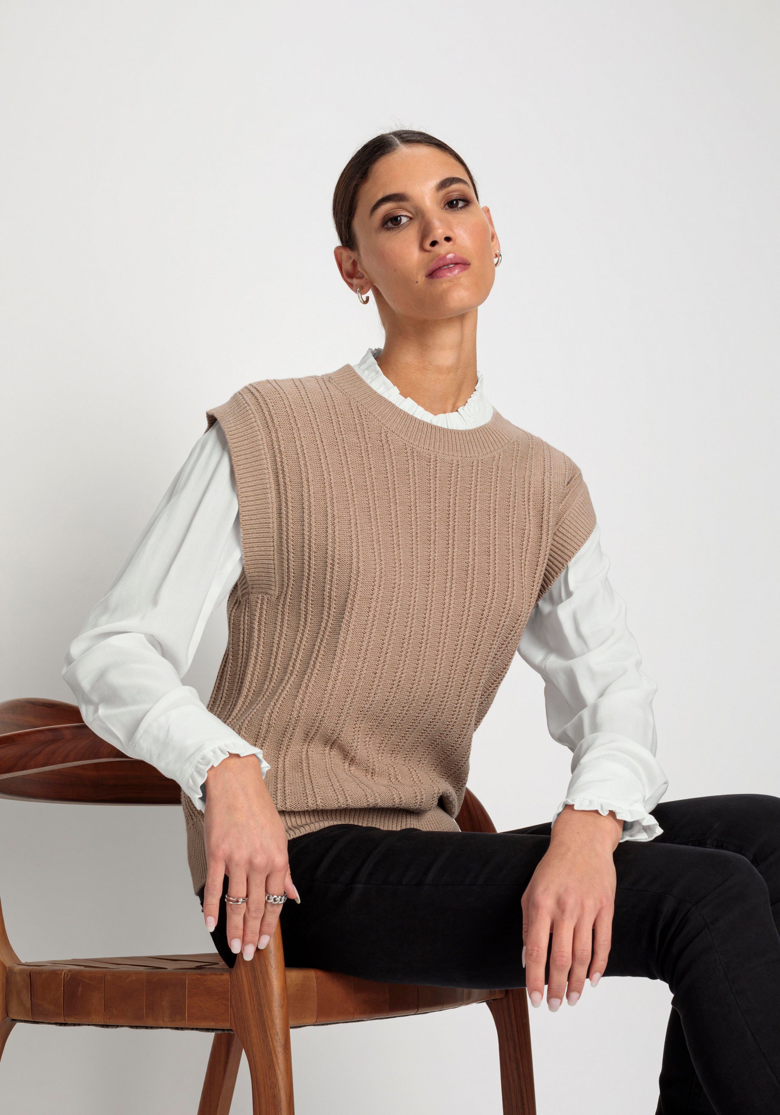 HECHTER PARIS Pullunder mit Strickmuster - NEUE KOLLEKTION