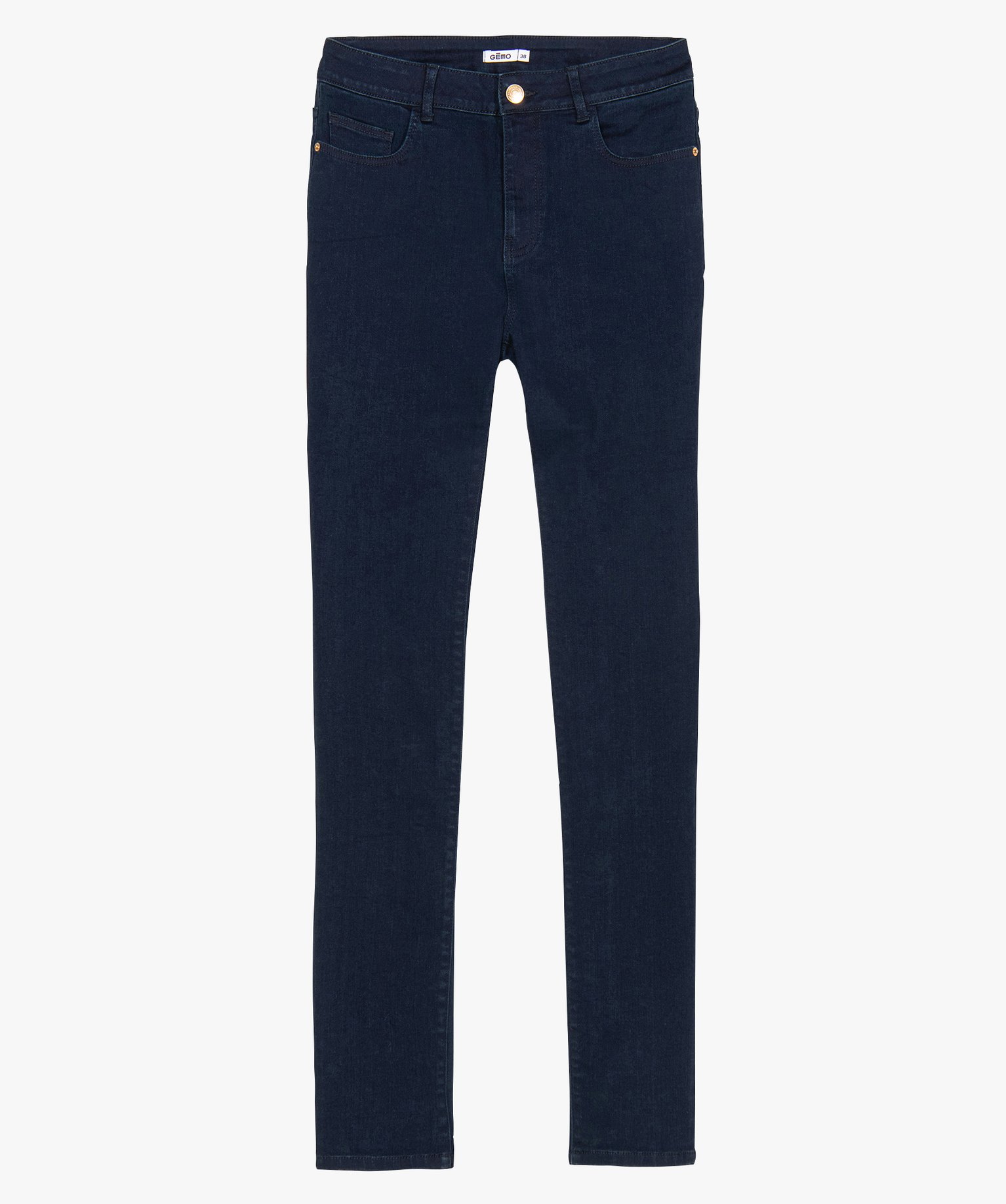 Jean femme coupe Slim taille haute - L30 blue black | GEMO
