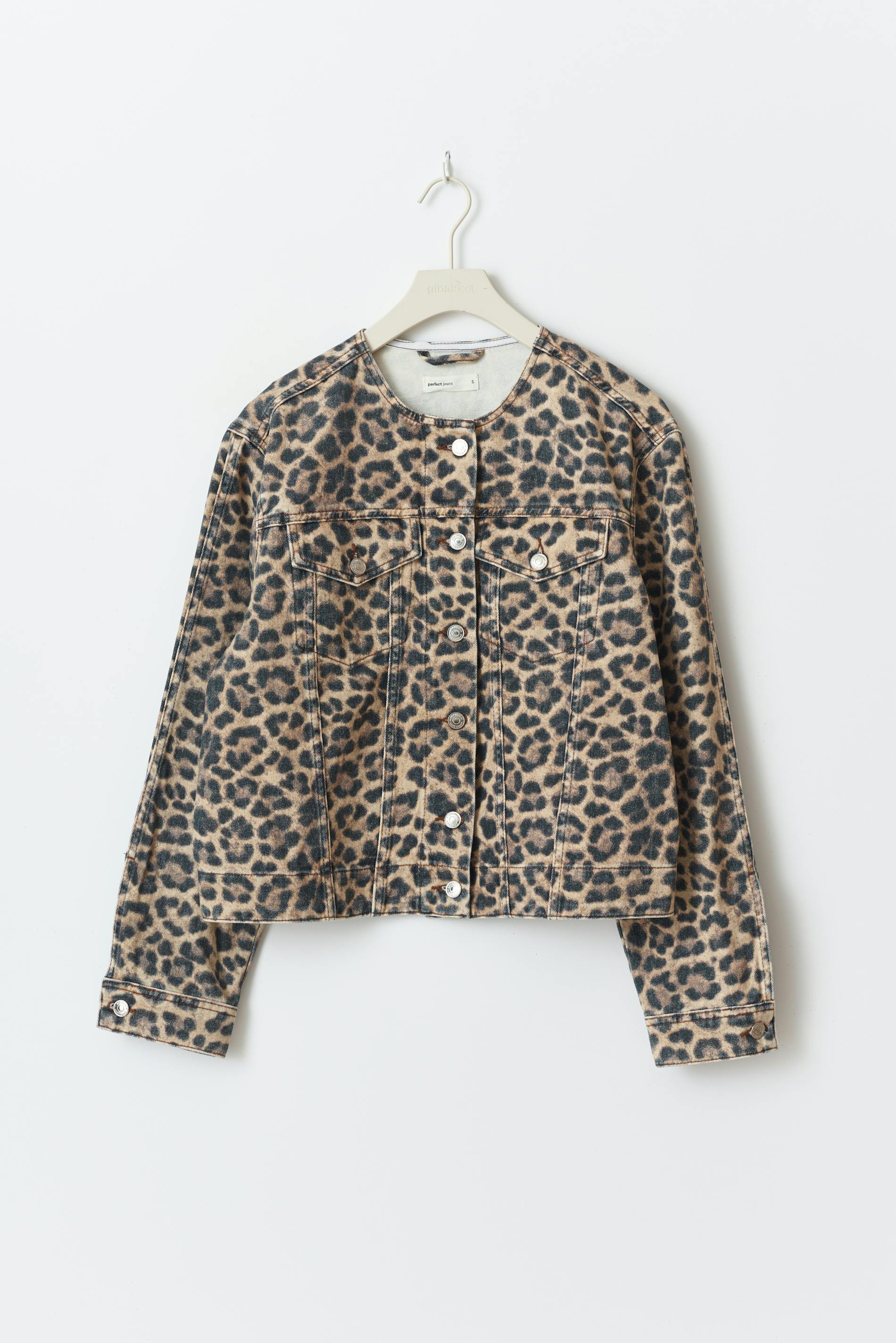 Leopard denim jacket